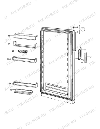 Взрыв-схема холодильника Electrolux ER3016C - Схема узла Door 003